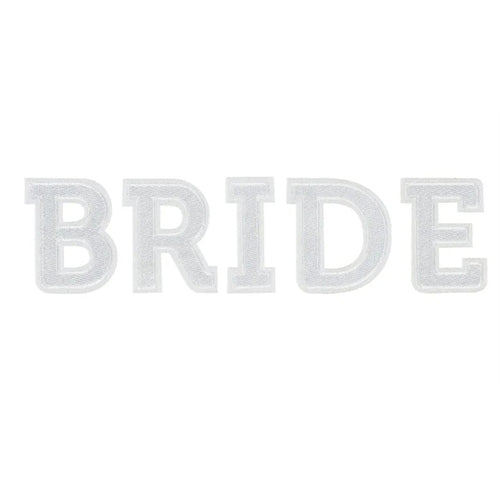 Toppa termoadesiva sposa, bianca, 24x6cm