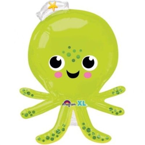 Palloncino mylar polpo verde 64x91 cm