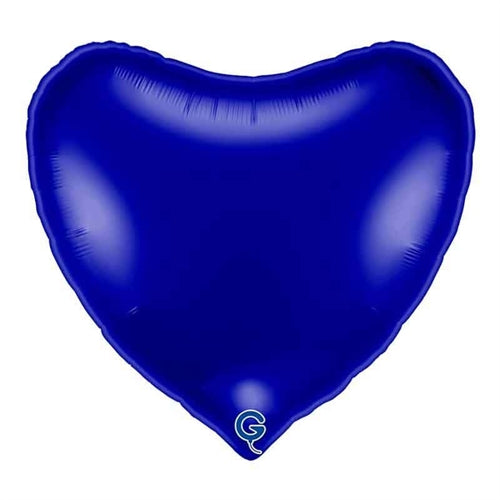 Palloncino in foil 36" cuore blu "heart blue navy"