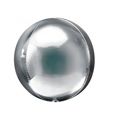 Mylar sfera argento 22" 4d