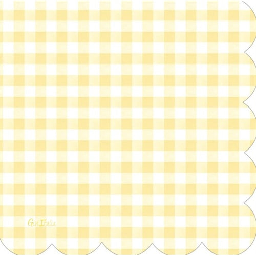 16 tovaglioli cm 33x33 vichy yellow