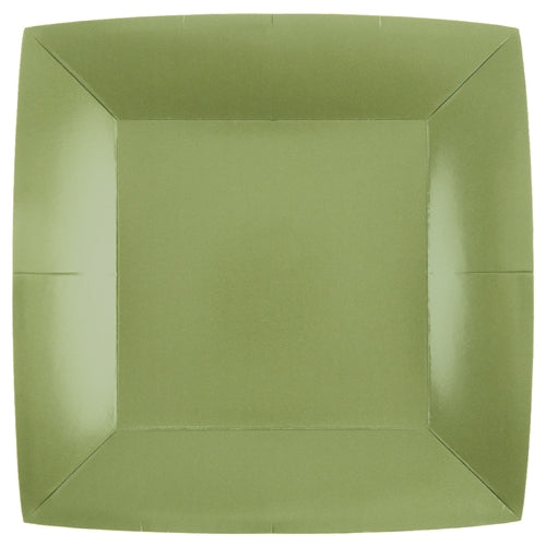 Piatti quadrati salvia – 23 × 23 cm – 10 pz