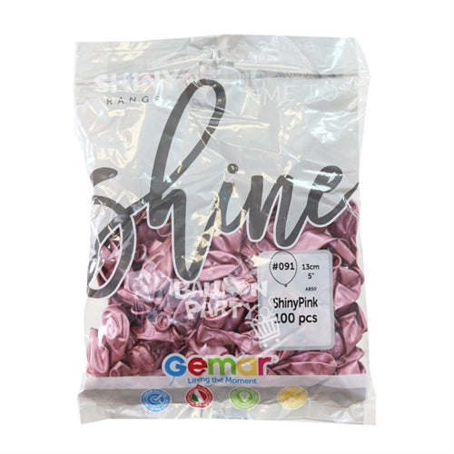 Palloncino shiny 5" ab50 rosa 091 100 pz gemar