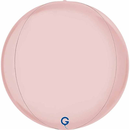 Palloncino in foil 15" sfera rosa satinato 4d "globe"