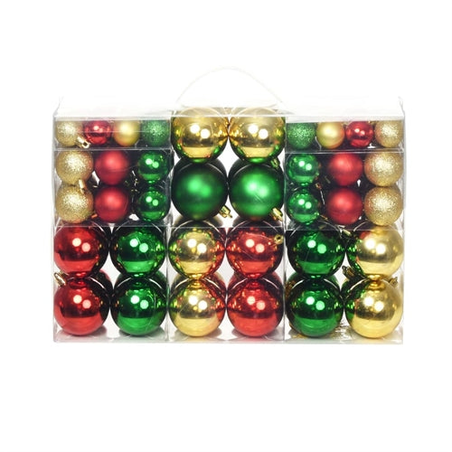 Set 8 palline natale colori assortiti diam. 8 cm