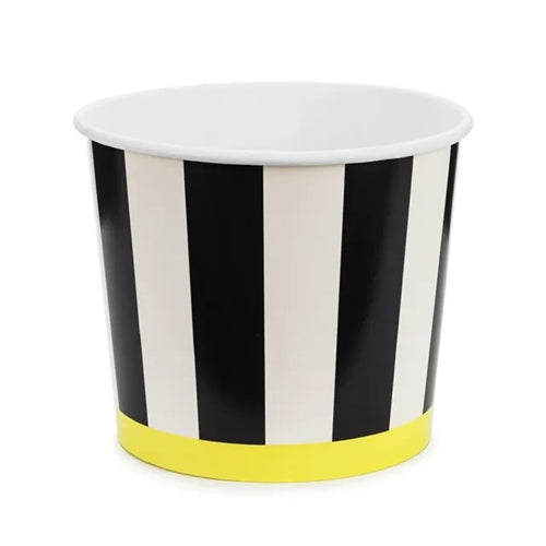 Secchielli per snack a righe, 14 cm, misti (1 confezione / 2 pezzi)