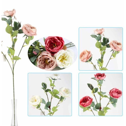 Ramo di piccole peonie colori assortiti h. 70 cm