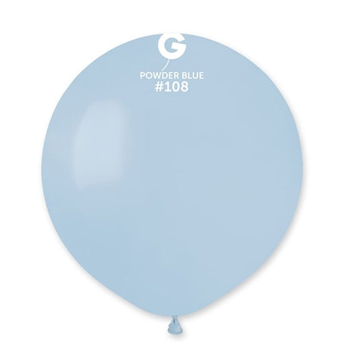 Palloncino in lattice 19" g19 celeste polvere "powder blue 108" 25pz