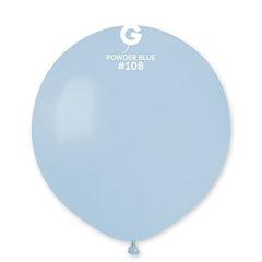 Palloncino in lattice 19" g19 celeste polvere "powder blue 108" 25pz