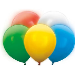 Palloncini led 30 cm, bianchi (1 confezione / 5 pezzi)