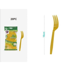 Forchette in plastica riutilizzabile 18 pz