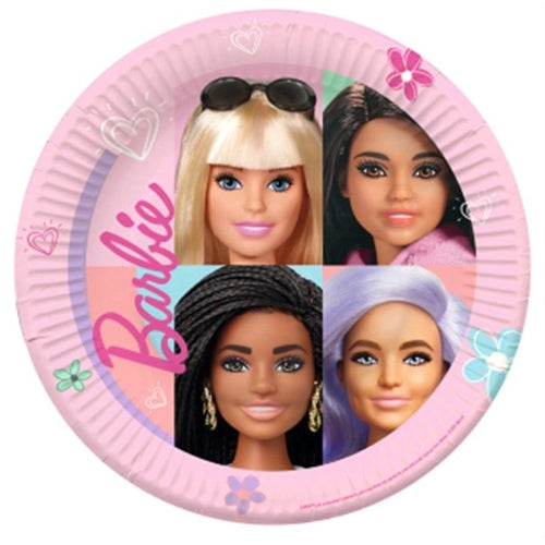 Piatto barbie 23 cm 8 pz