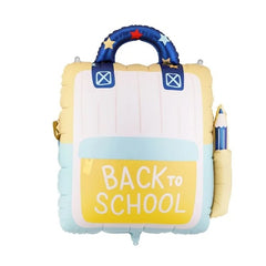 Zaino scolastico con palloncino in lamina, 68x82 cm, crema-giallo