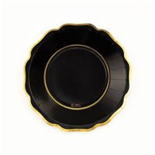 Piatti new liberty black and gold 21 cm 8 pz