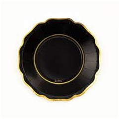 Piatti new liberty black and gold 21 cm 8 pz