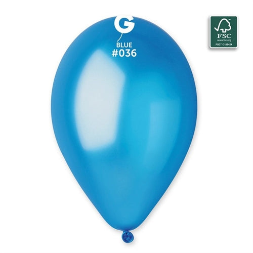 Palloncino gemar gm120 13" blu metal 036 50 pz