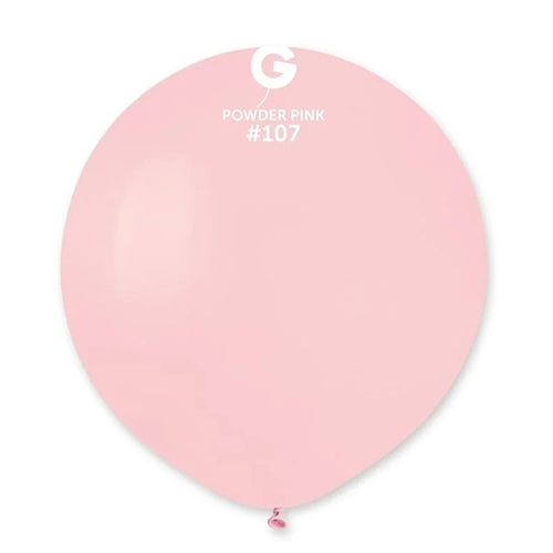 Palloncino in lattice 19" g19 rosa polvere "powder pink 107" 25pz