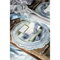 Runner metallico, argento, 0,36 x 3 m