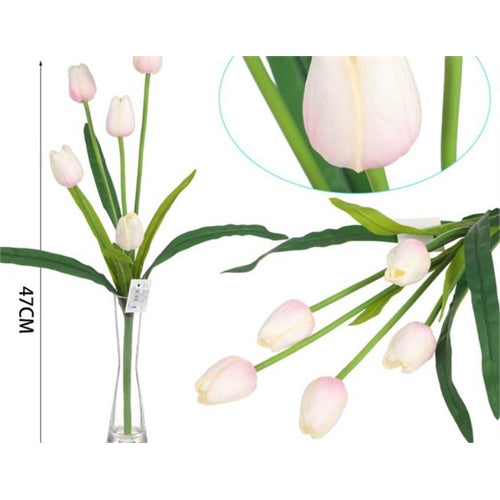Ramo tulipani artificiali – eleganza naturale 47 cm