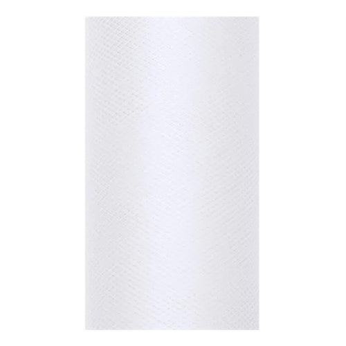 Tulle liscio, bianco, 0,5 x 9 m