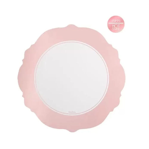 Sottopiatti liberty bianco bordo rose gold cf 4 pz