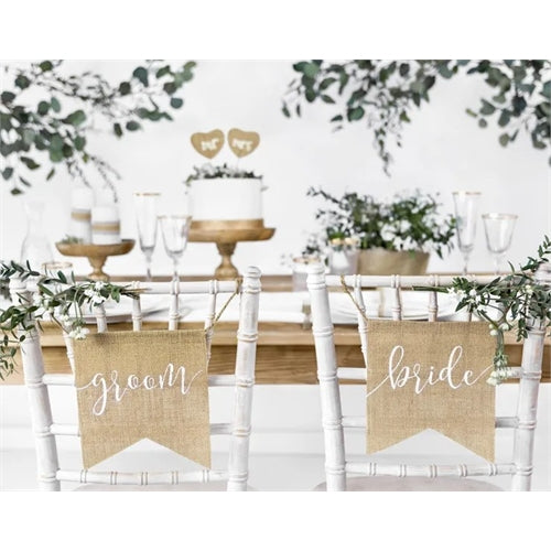 Chair signs mr & mrs 2 pz