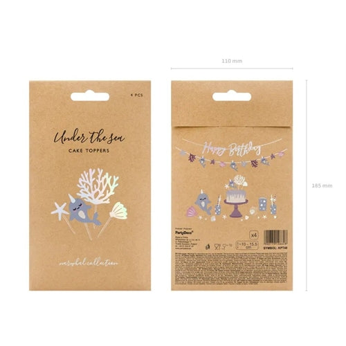 Toppers narwhal, mix, 10-15,5 cm
