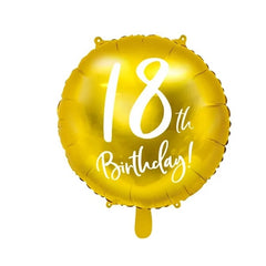 Mylar tondo 18" oro happy birthday