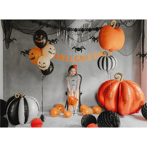 Palloncino in foil con zucca 3d in piedi, 90x90 cm, arancione