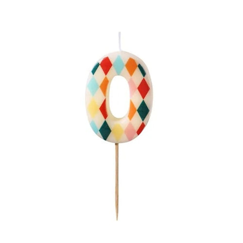 Candelina di compleanno numero a forma di rombo, 5,5 cm,