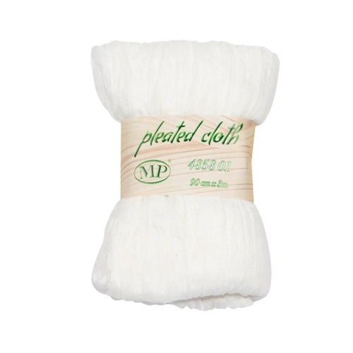 Pleated cloth 90 cm x 3 mt bianco