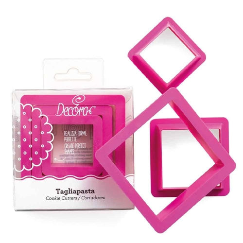 Set 3 tagliapasta quadrato 3,5 5 7 h 2,2 cm