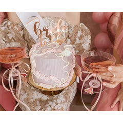 Cake topper sposa futura, 17,5 cm, oro rosa