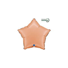 Palloncino 18" mylar stella pesca satinato