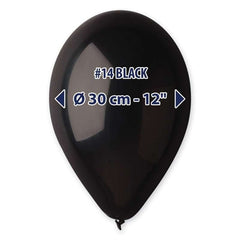 Palloncini g110-12" nero #014 50 pz