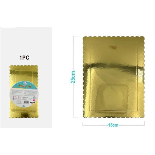 Sottotorta rettangolare oro 15x25 cm 1 pz