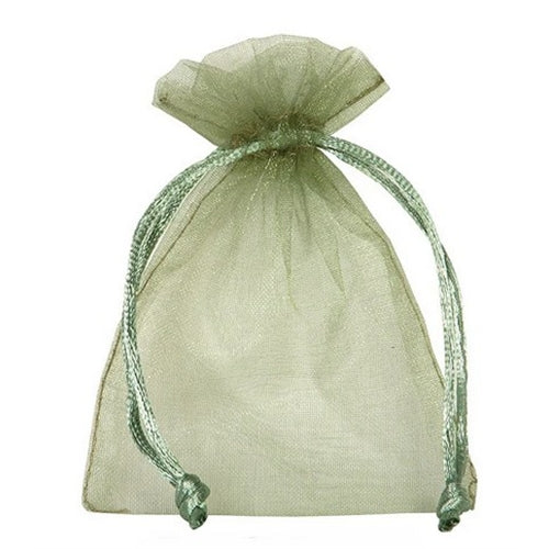 Sacchetto organza 9 x h. 12 cm salvia