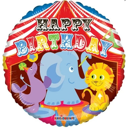 Mylar happy birthday circo 18" - 46 cm