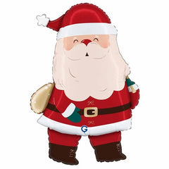 Palloncino in foil 25" super shape babbo natale con sacco dei doni