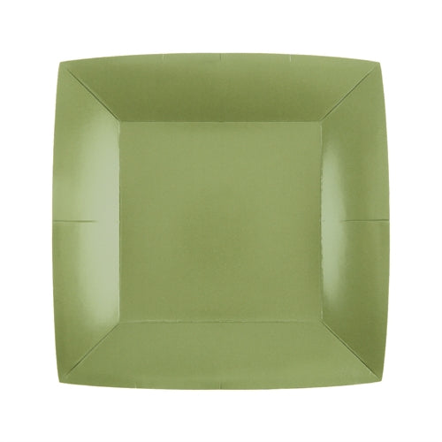 Piatti quadrati salvia – 18 × 18 cm – 10 pz
