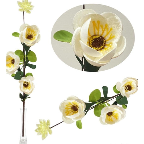 Ramo decorativo con fiori naturali essiccati h. 63 cm