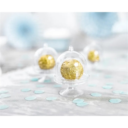Alzatina mini in plastica boxes cake h. 7,5 cm set 3 pz