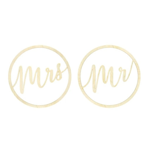 Decorazione da appendere mr mrs, 38 cm (1 confezione / 2 pezzi)