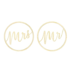 Decorazione da appendere mr mrs, 38 cm (1 confezione / 2 pezzi)