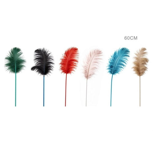 Piume decorative lunghe colorate 60 cm