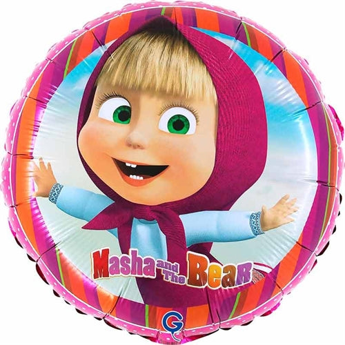 Mylar masha e orso 18" tondo