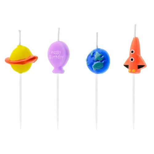 Candele di compleanno spazio, mix, 2-3cm