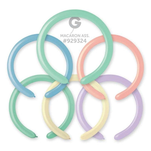 Palloncini modellabili d4-2" macarons assortiti 100 pz