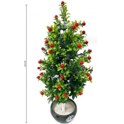 Pianta per allestimento verde con bacche h. 90 cm