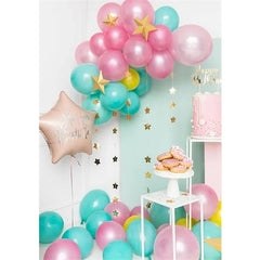 Palloncino in foil "happy birthday", 40 cm, rosa cipria chiaro
